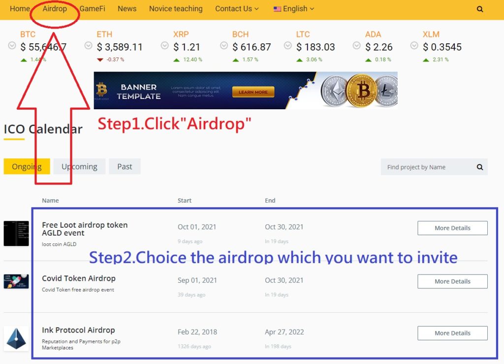 Receive airdrop process, loot airdrop, free virtual currency airdrop, cryptocurrency, free cryptocurrency
