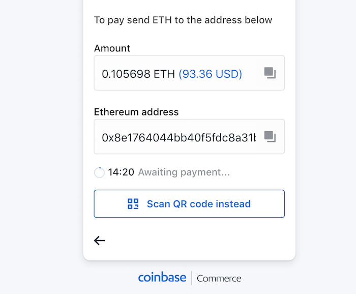 coinbase commerce crypto payments