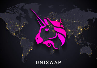 simbolo da uniswap em mapa mundial